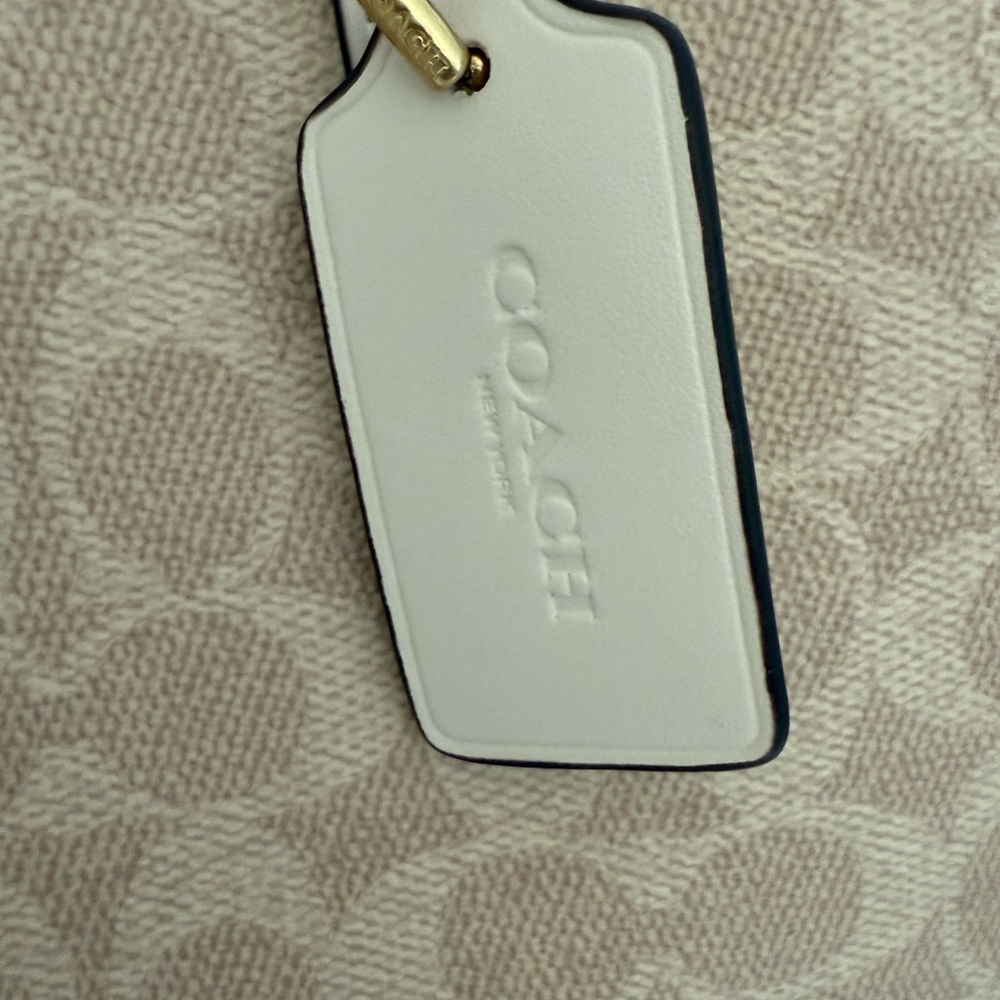 Coach Khaki & Chalk Signature Canvas Tote - Picture 3 of 10